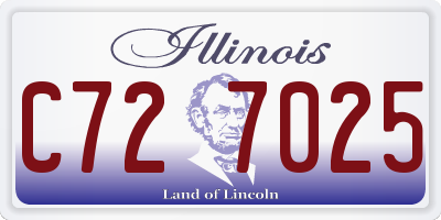 IL license plate C727025