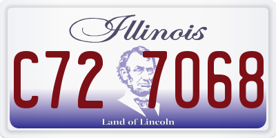 IL license plate C727068
