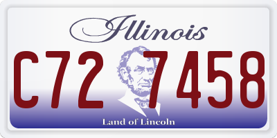 IL license plate C727458