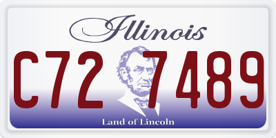 IL license plate C727489