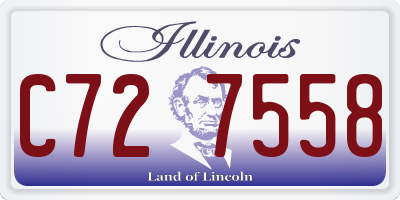 IL license plate C727558