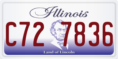 IL license plate C727836