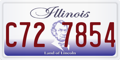 IL license plate C727854