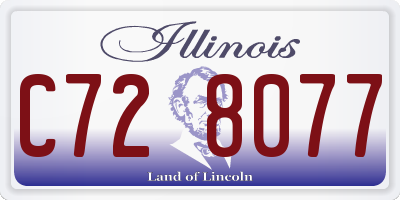 IL license plate C728077