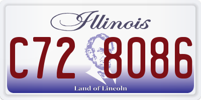 IL license plate C728086