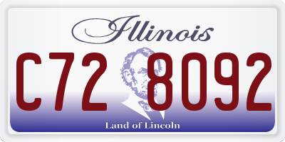 IL license plate C728092