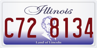 IL license plate C728134