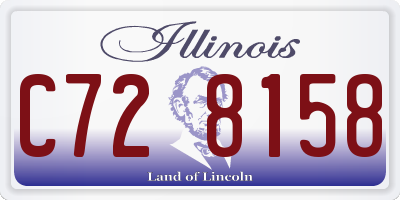IL license plate C728158