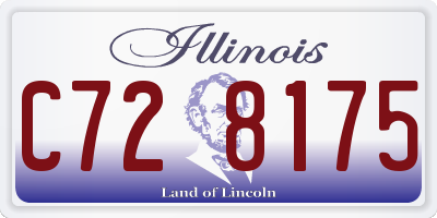 IL license plate C728175
