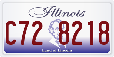 IL license plate C728218