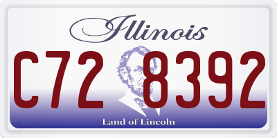 IL license plate C728392