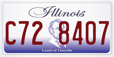 IL license plate C728407