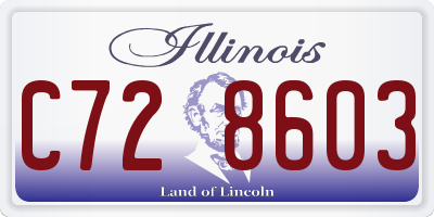 IL license plate C728603