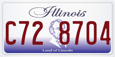 IL license plate C728704