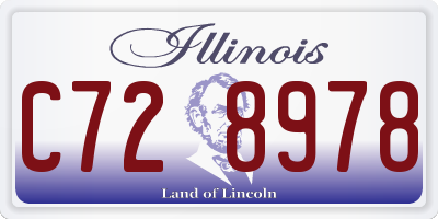 IL license plate C728978