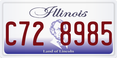 IL license plate C728985