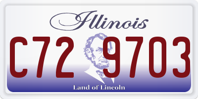 IL license plate C729703