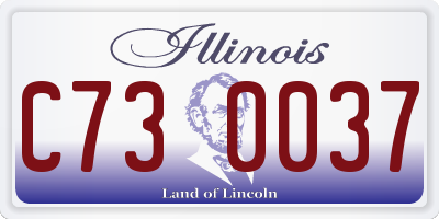IL license plate C730037