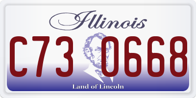 IL license plate C730668