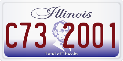 IL license plate C732001