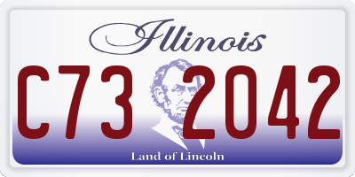 IL license plate C732042