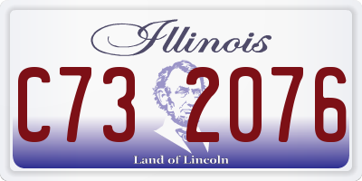 IL license plate C732076