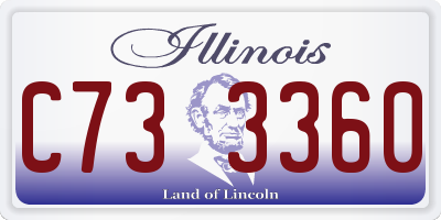 IL license plate C733360