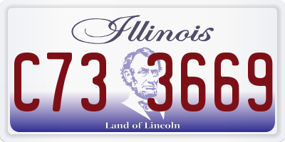 IL license plate C733669