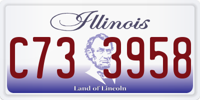 IL license plate C733958