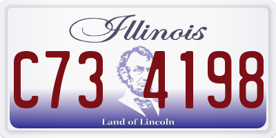 IL license plate C734198