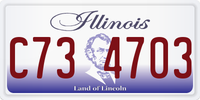 IL license plate C734703