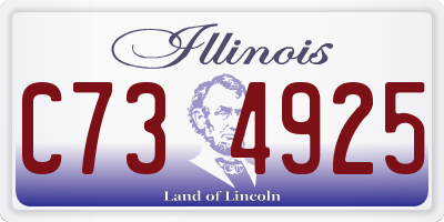IL license plate C734925