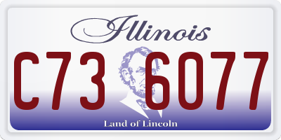 IL license plate C736077