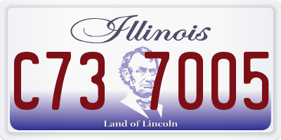 IL license plate C737005