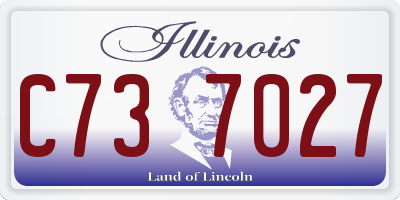 IL license plate C737027