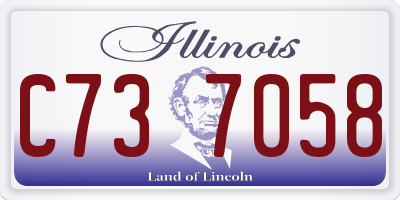 IL license plate C737058