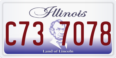 IL license plate C737078