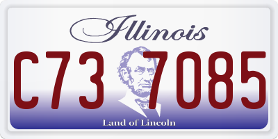 IL license plate C737085
