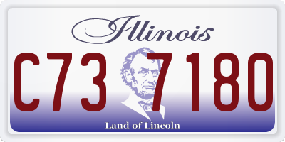 IL license plate C737180