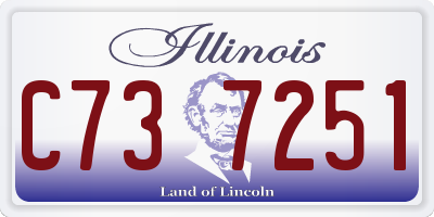IL license plate C737251