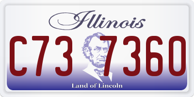 IL license plate C737360