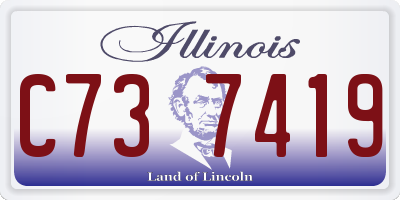 IL license plate C737419