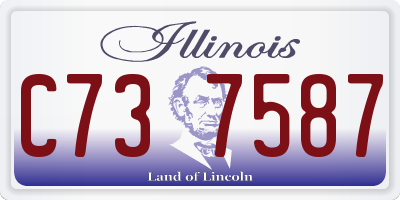 IL license plate C737587