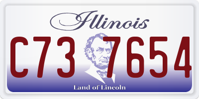 IL license plate C737654