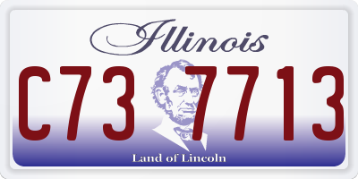 IL license plate C737713