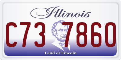 IL license plate C737860