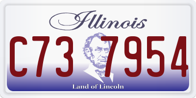 IL license plate C737954