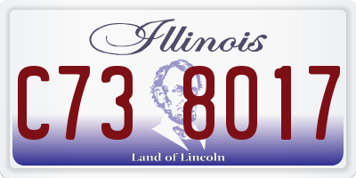 IL license plate C738017