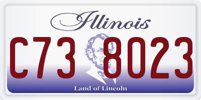 IL license plate C738023