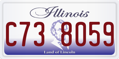 IL license plate C738059